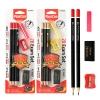 Cross-border foreign trade English Version 2B pencil set, children's writing, primary school students' eraser pencil sharpener, special stationery for exams Item Picture